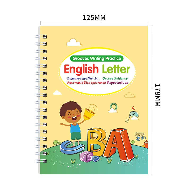 Full English Groove Copybook Children's Alphabet Digital Painting