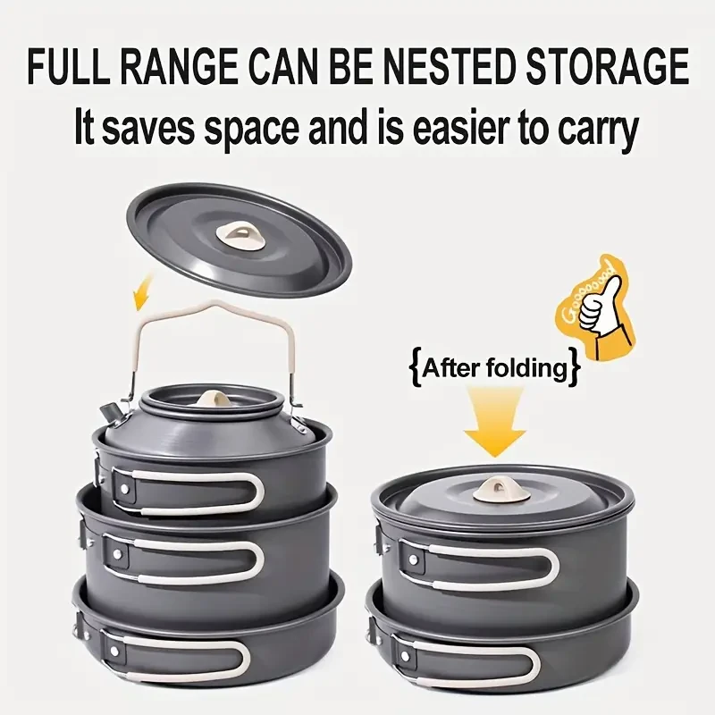Jetbeam 9pcs Camping Cookware Set