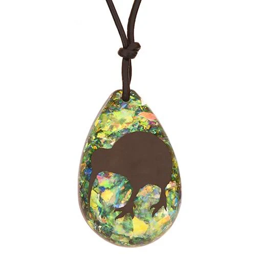 Resin Kiwi Pendant