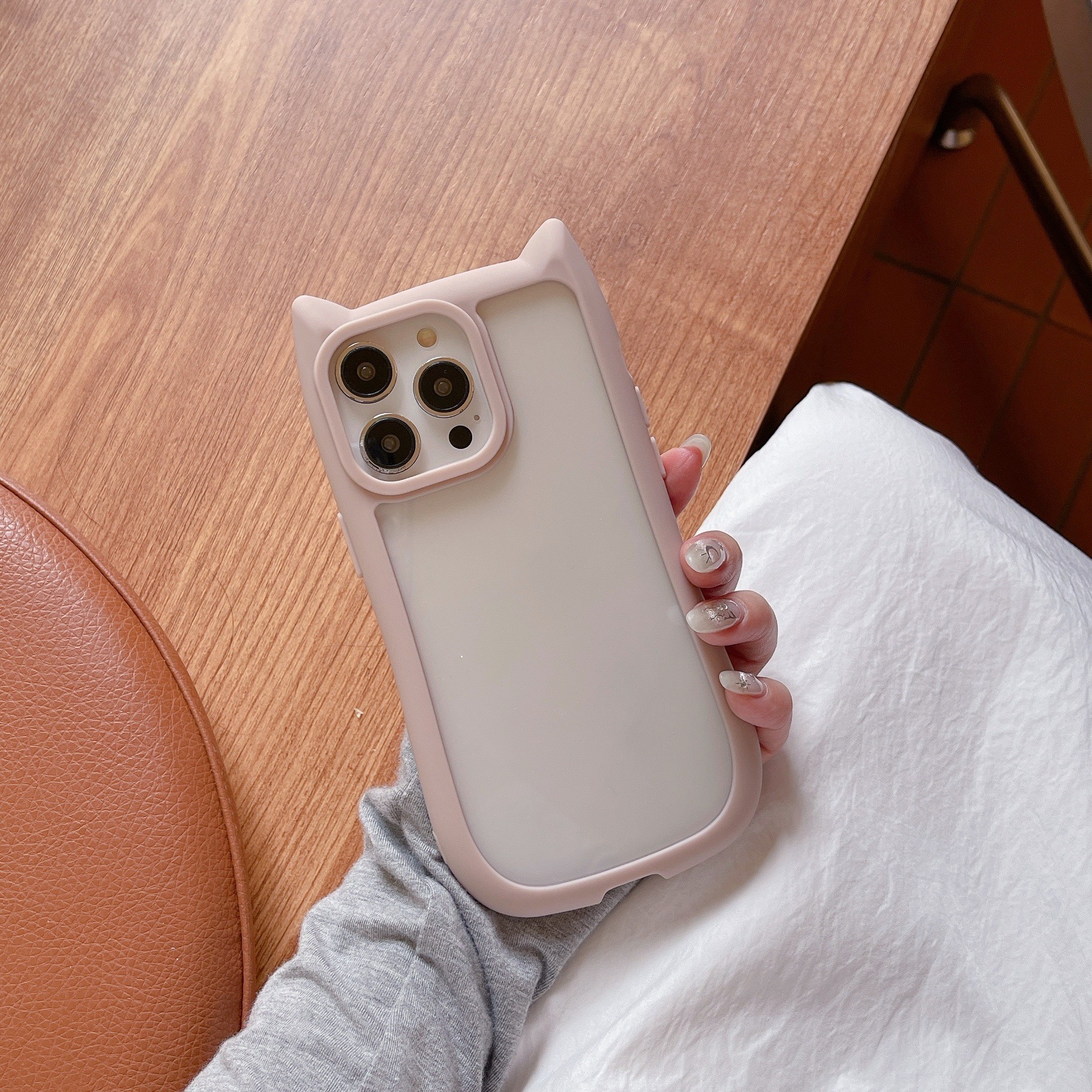 Acrylic High Version Cat Ears Phone Case