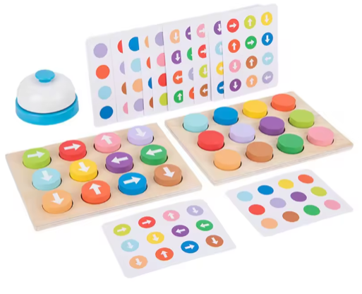 Montessori Color Arrow Direction Board Game Children Toys Wooden Sorter Parent-Child Interactive Thinking Training Puzzle Game