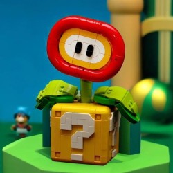 NEW MOC Piranha Plant Model  Assembled Building Block Brick, Fit Flame Flower