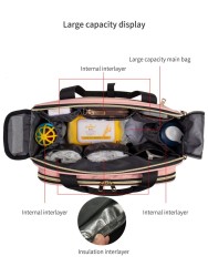 Large Capacity Hand-carrying Multifunctional Crossbody Oxford Cloth Diaper Bag
