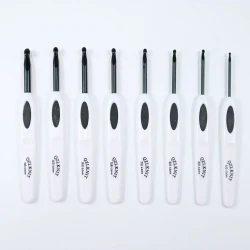 Flower Blue And White Porcelain Aluminum Crochet Hook