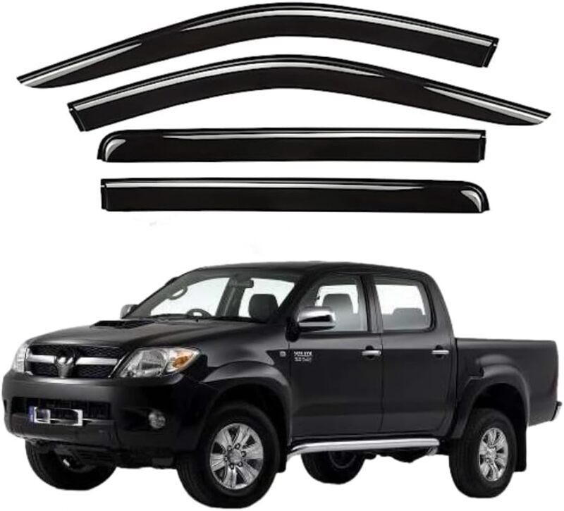 Toyota Hilux Window Visors Deflectors Rain Guards