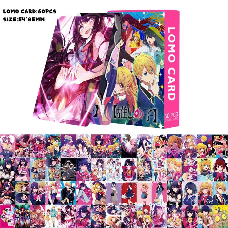 60PCS/Set Anime Oshi No Ko Lomo Cards HD High Quality Printed Photo Cards for Fans