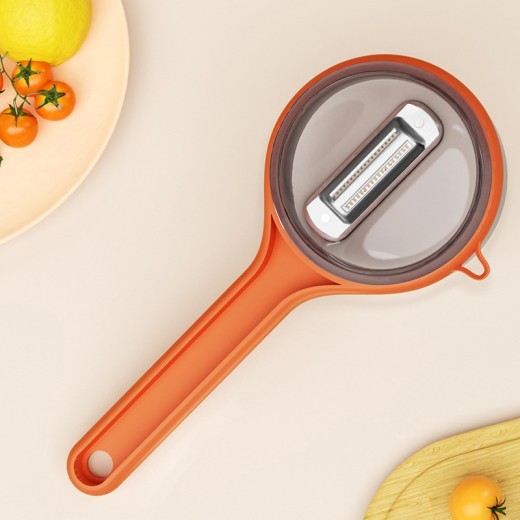 Customize Kitchen Multi-Functional Peeler With Bucket Storage Scratcher Fruit Peeling Knife Storage Peeler Kitchen Gadgets