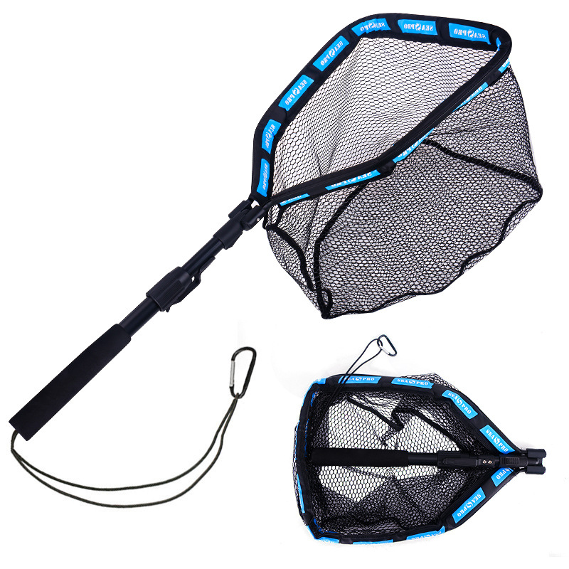 Collapsible Floating Dip Net With Connecting Rope For Fishing Rod Portable