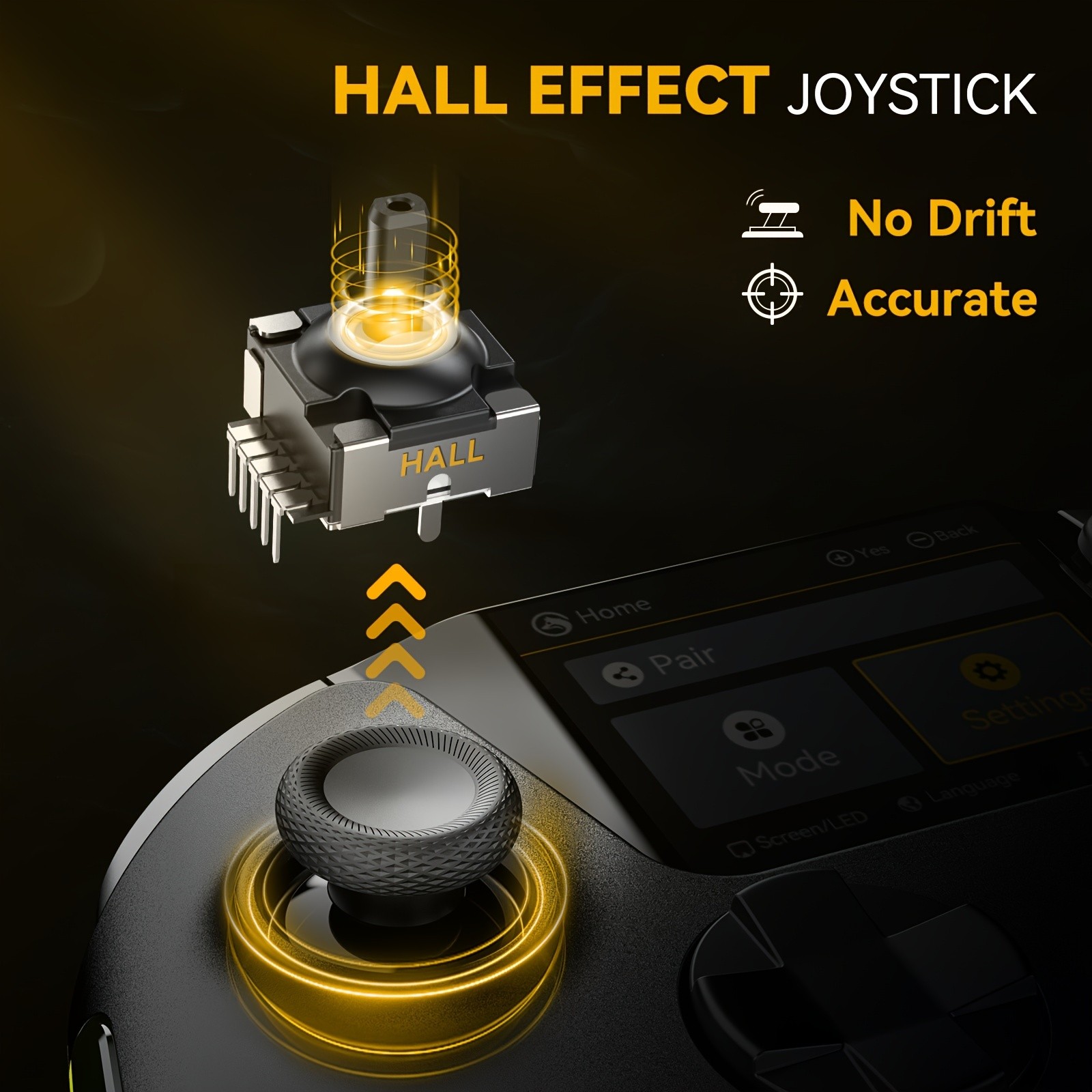 (No Drift) Interactive Screen Wireless Gaming Controller  iOS, Switch, PC, Android, Steam Deck Compatible