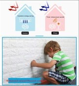 Brick Wallpaper Wall STICKERS 70*70cm 3D