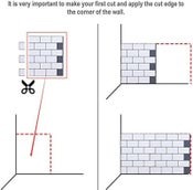 Self Adhesive Wallpaper 3D Wall Tiles 5 Sheets