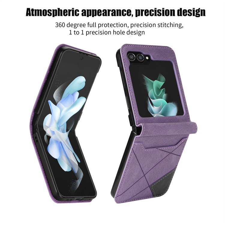Folding Phone Case Patchwork Retro Pattern Multi-card Flip