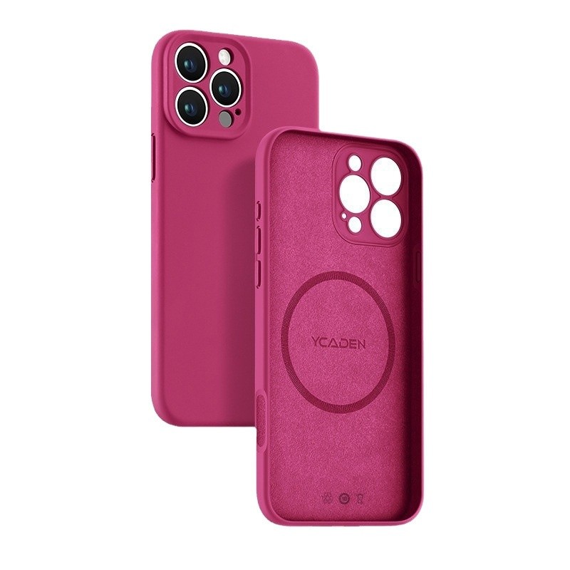 Phone Case Real Liquid Silicone Magnetic Ultra-thin Drop-resistant All-inclusive