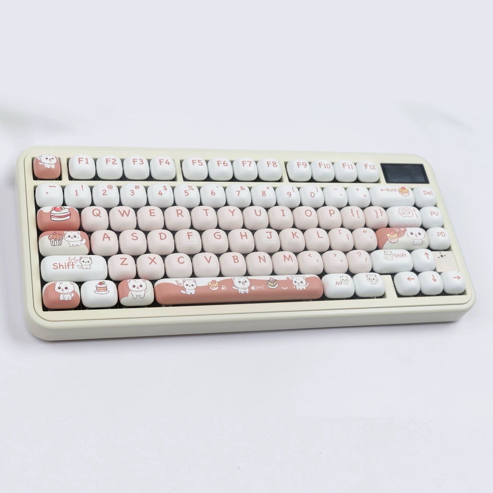 Cartoon Cute Dessert Cat Sublimation Key Cap