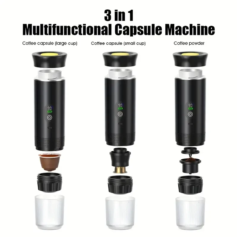 2025 Portable Espresso Machine with Temperature Display & Type-C Charging