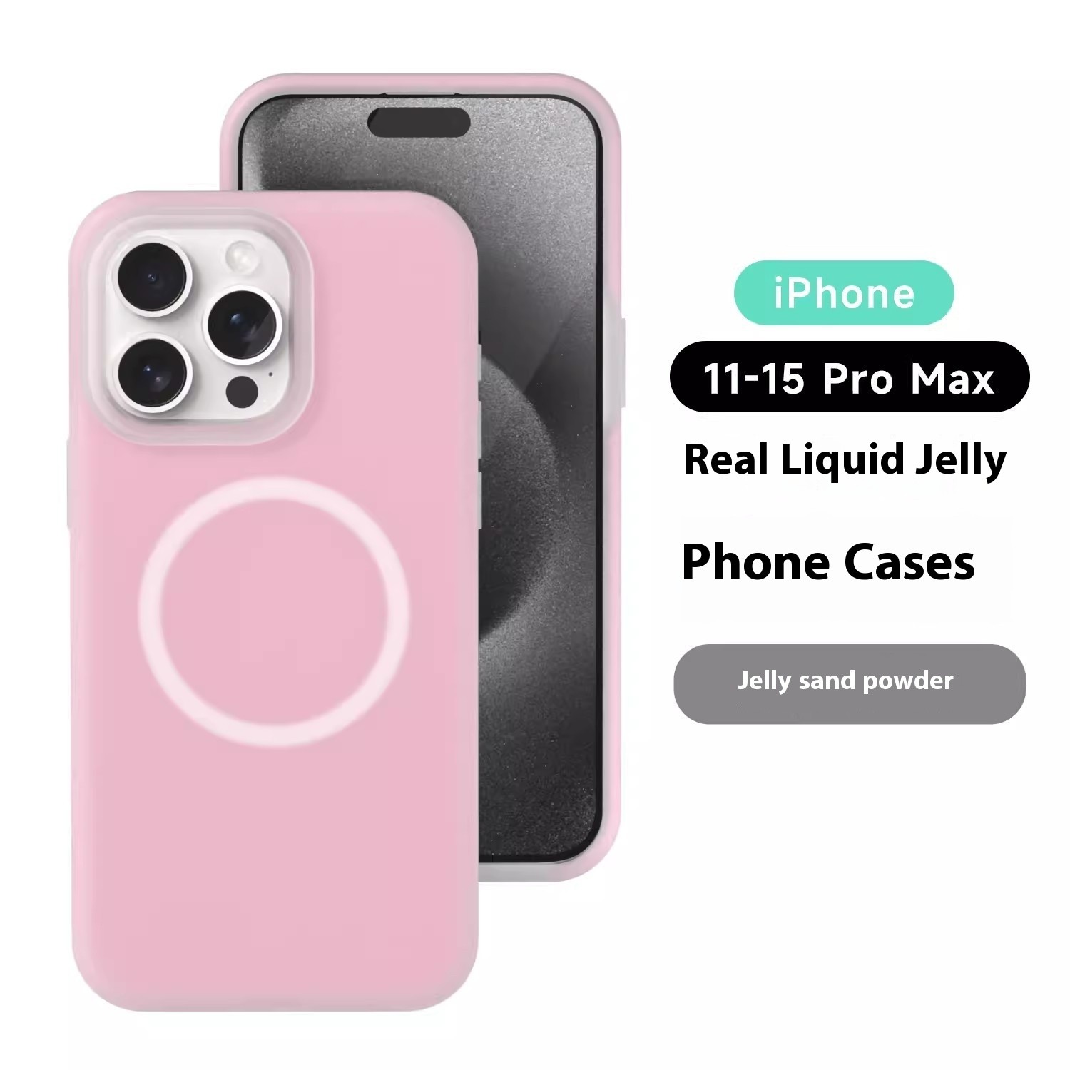 Solid Color Jelly Magnetic Liquid Silicone Phone Case