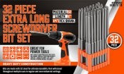 Screwdriver Bit Set 32pcs Extra Long Hex Torx Key Drill Phillips Slot