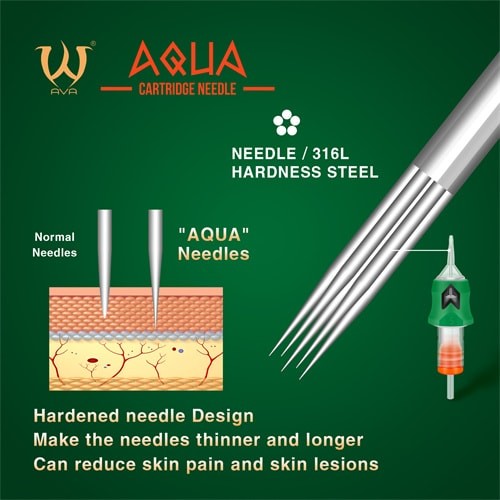 AVA AQUA Needle Cartridges  Round Shader  20pc per box