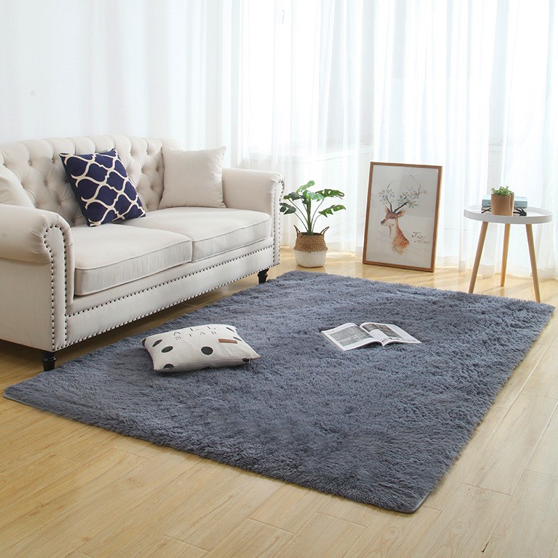 Grey Fur Rug