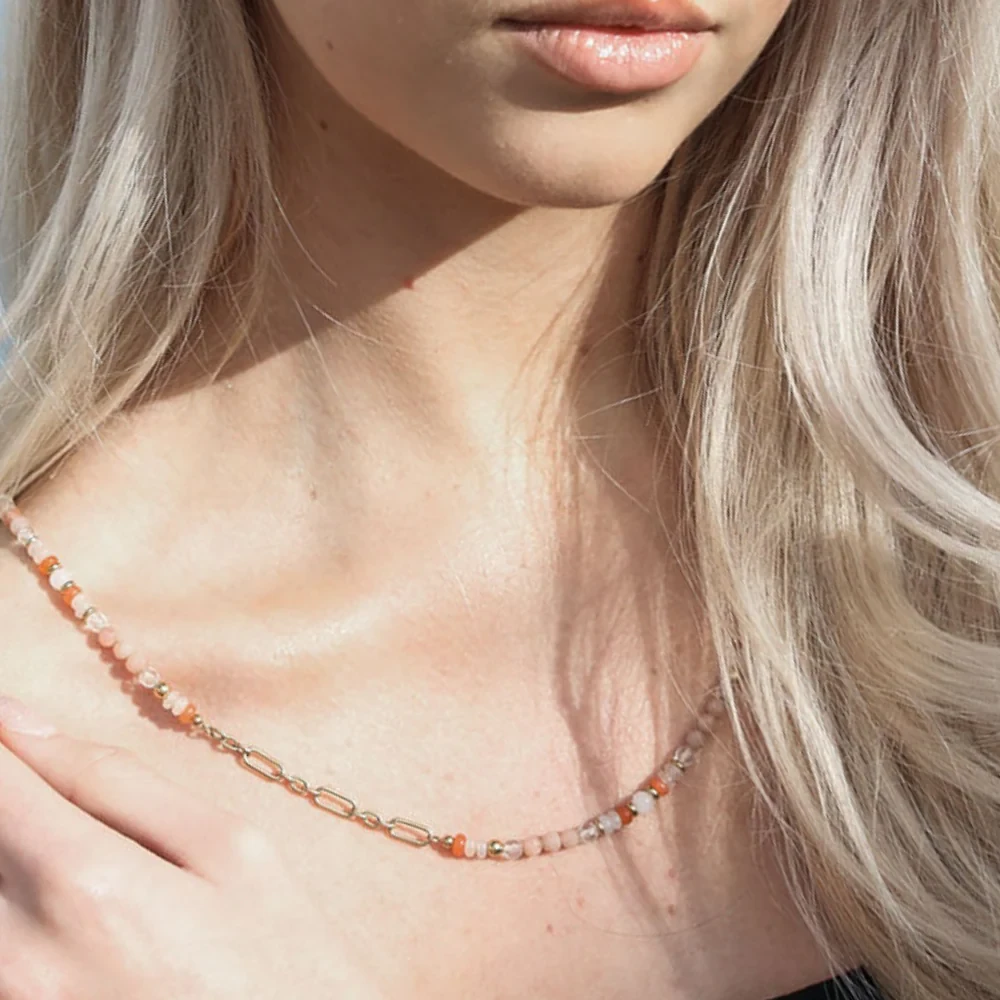 Necklace - Precious Stones + Chain