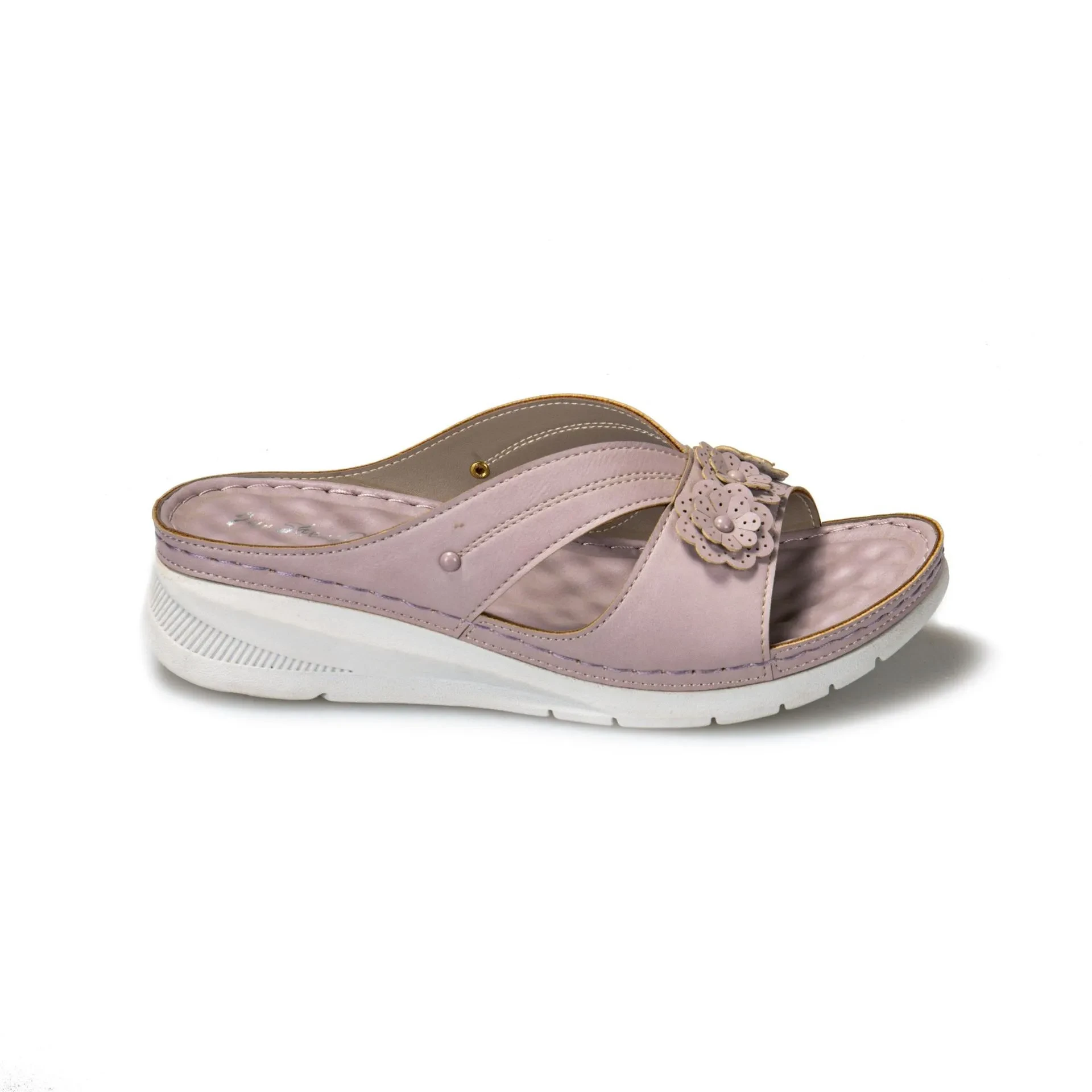 Slope With Casual Flowers Outside Slippers Women