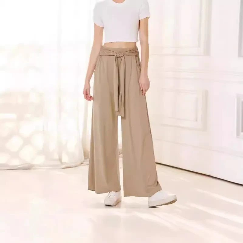 Round Neck Twist Strip Color Matching Long Sleeve Loose T-shirt For Women