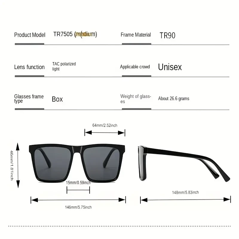 YOHDIKA TR7505 New Fashionable TR Men's Glasses