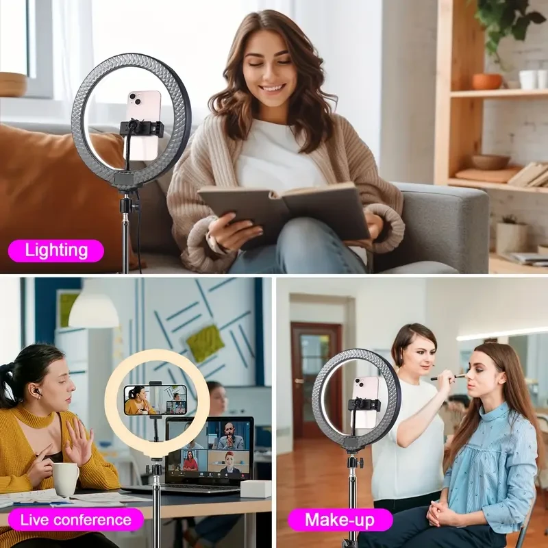 ZOMEI 10-Inch Selfie Ring Light Featuring a Tripod Stand