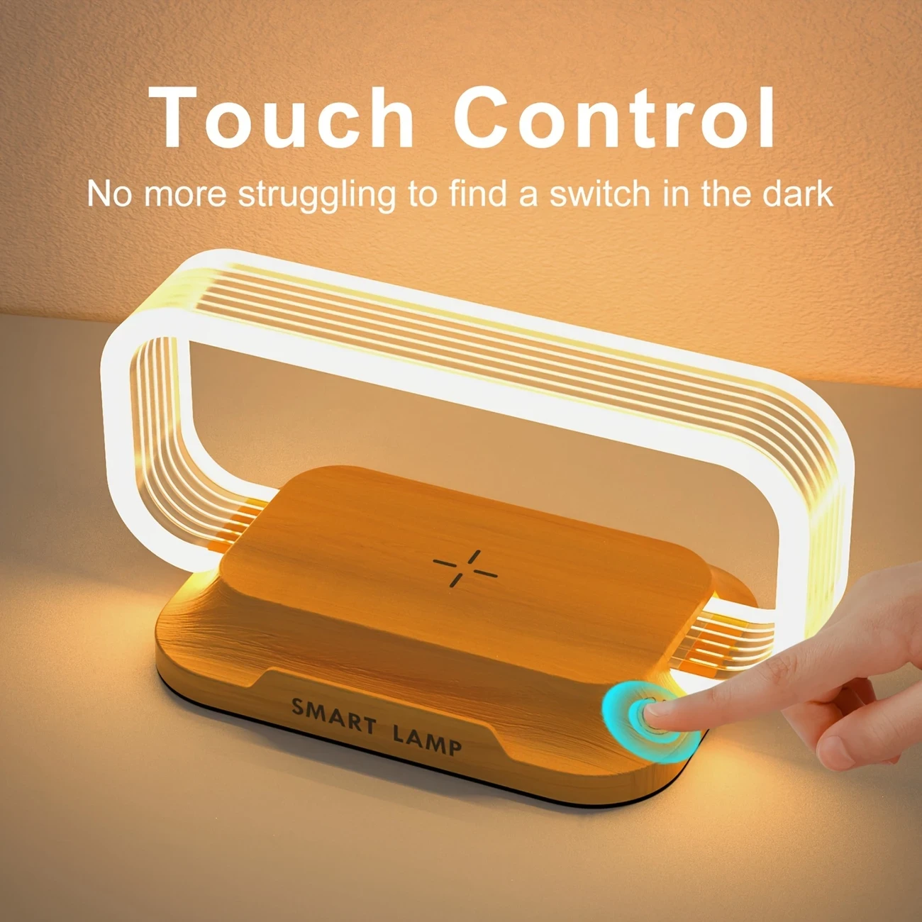 Multifunctional Touch-Controlled LED Desk Lamp with Wireless Charging and Phone Stand Adjustable Brightness for Bedrooms, Offices, and Studies