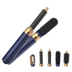 Silkspin 5-in-1 Styling Master: Low Noise Hot Air Brush for Perfect Curls, Waves & Straight Style