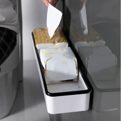 LDQ Sleek White Wall-Mounted Toilet Caddy