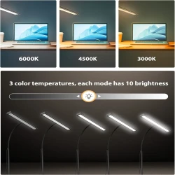iFalarila Dimmable 160 LED Clip-On Desk Lamp  Perfect for Focused Lighting in Any Space