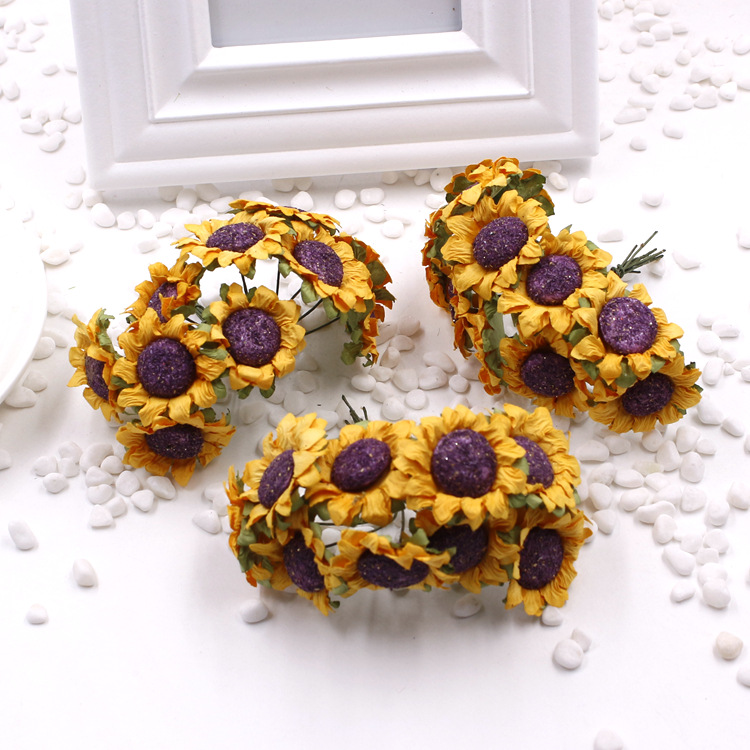 SUNFLOWER Diy Garland Accessories Wedding Candies Box Accessories Small Sunflower Bouquet
