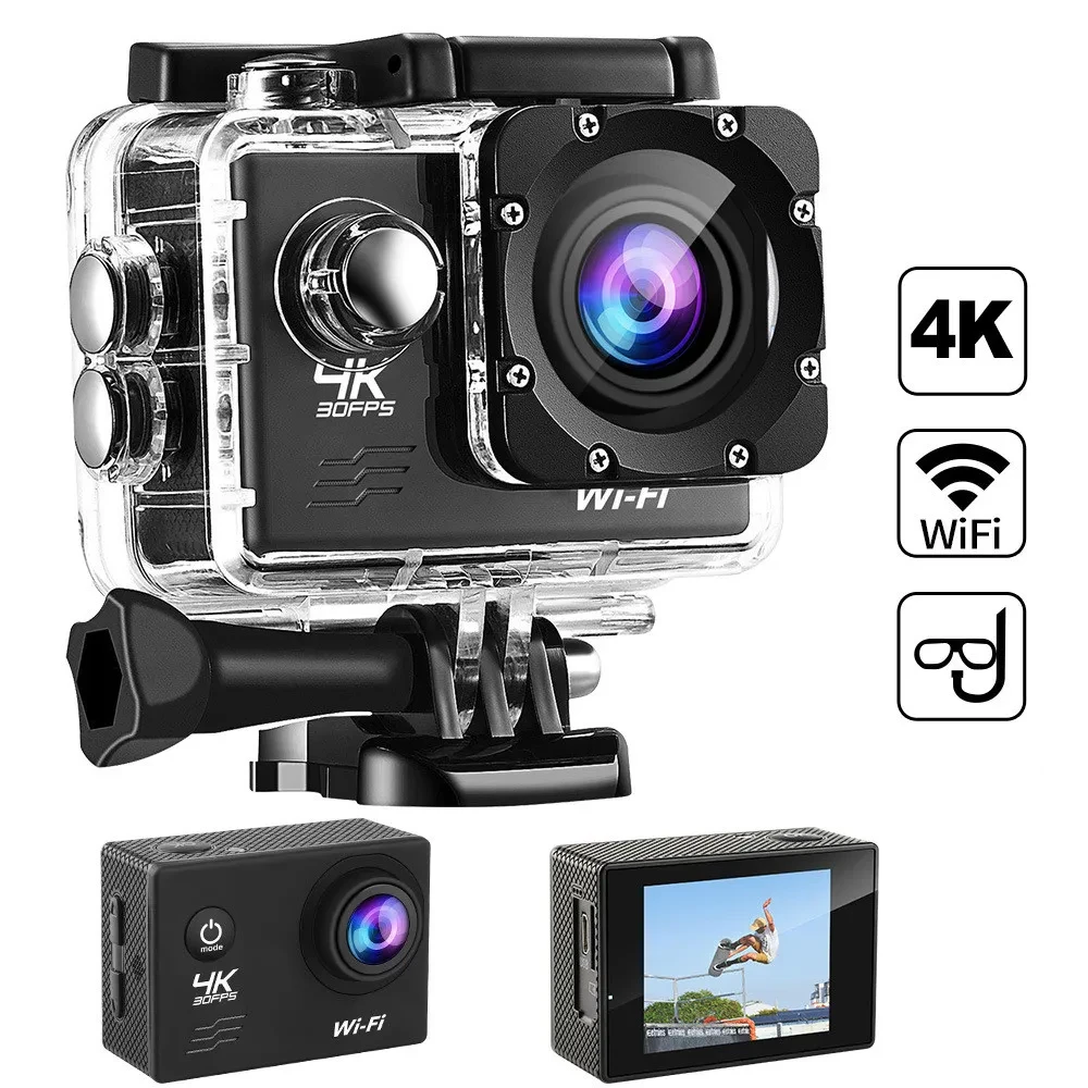 4Kto30FPS Waterproof Outdoor Sports Camera