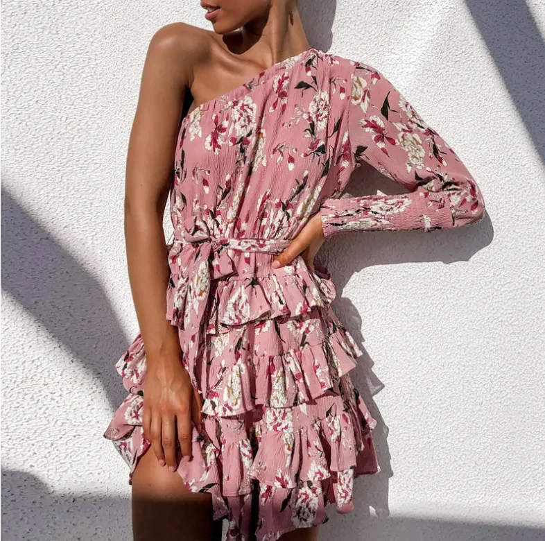 Sexy One Shoulder Women Dress