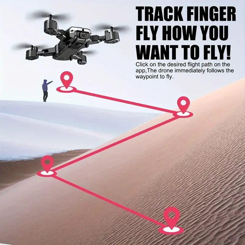 2Battery S6 Professional Dual Camera Dual Folding Remote Control Drone, Height Holding Quadcopter Remote Control Toys for Boys and Girls
