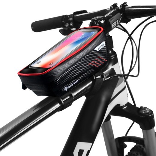 Hard Shell Bicycle Bag Mountain Bike Front Beam Bag Top Tube Mobile Phone Bag Saddle Bag