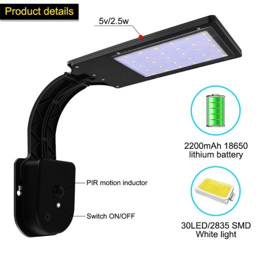 Garden Remote Control Sensor Wall Lamp Rural Street Lamp