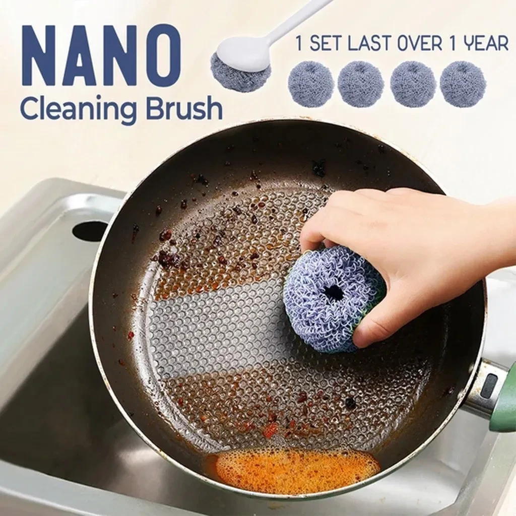 Nano Cleaning Scrubber Set Kitchen Decontamination Dish Washing Pot Brush