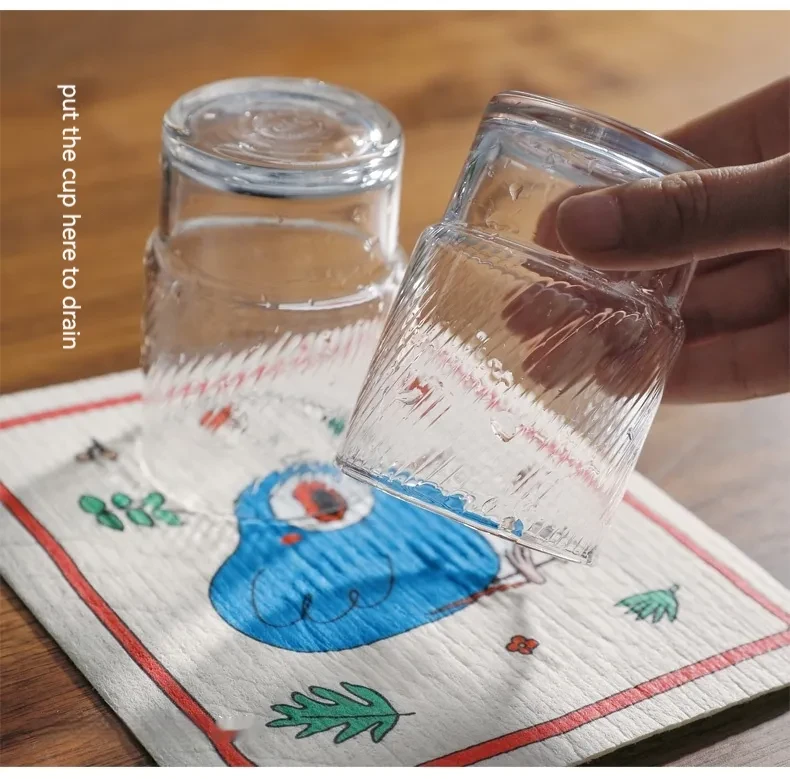 4 Pieces Of Water And Oil Absorbing Kitchen Dishwashing Cloth