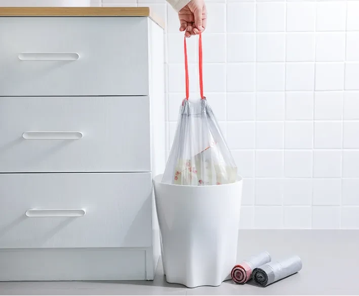 Kitchen thickened roll garbage bag portable disposable sorting plastic bag
