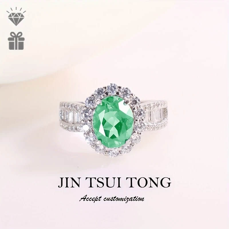Elegant S925 Silver Ring with 0.4 Carat Green Gemstone  Vintage Arabian Style, Perfect for Daily Wear, Parties, and Holidays, Ideal Gift for Women