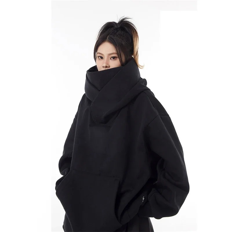 Mens Oversized Ninja Turtleneck Hoodie
