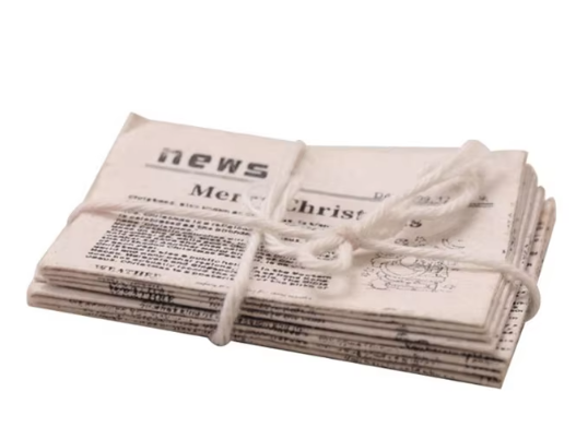 1/12 Dollhouse Miniature Retro Newspaper