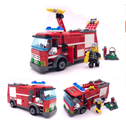 Children's Educational Assembled Car Plastic Interactive Building Blocks Toys