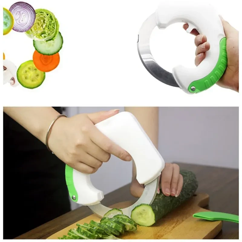 Rolling Knife Circular Kitchen Cutter with Hanging Hook