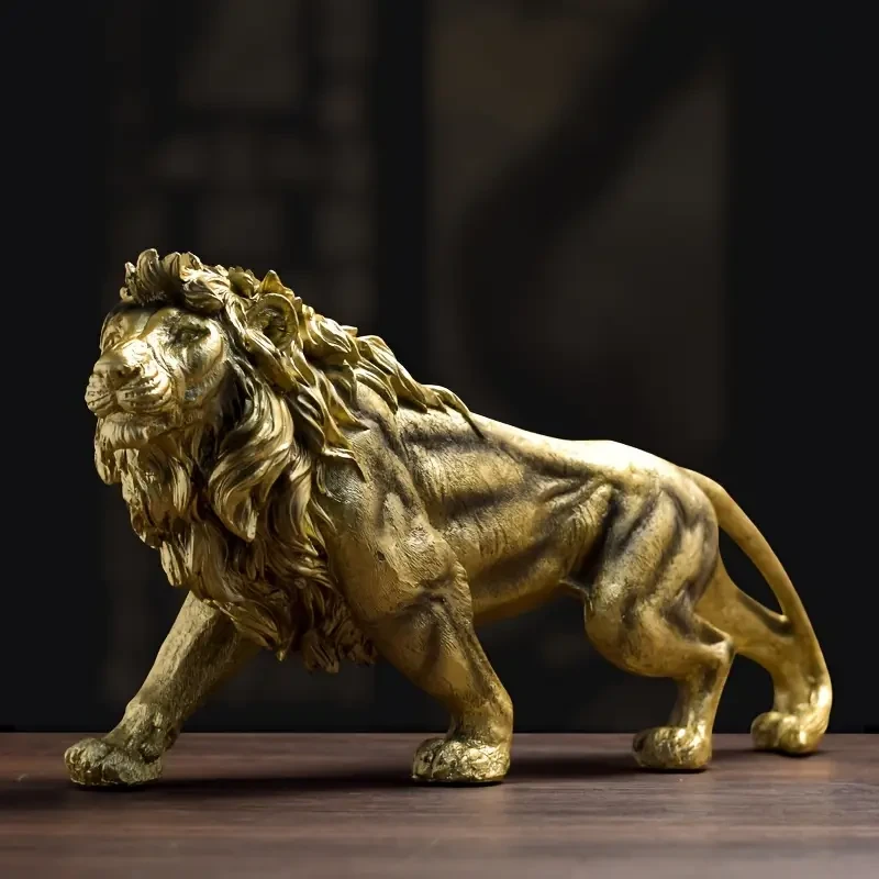 1pc, Majestic Lion Sculpture Statue