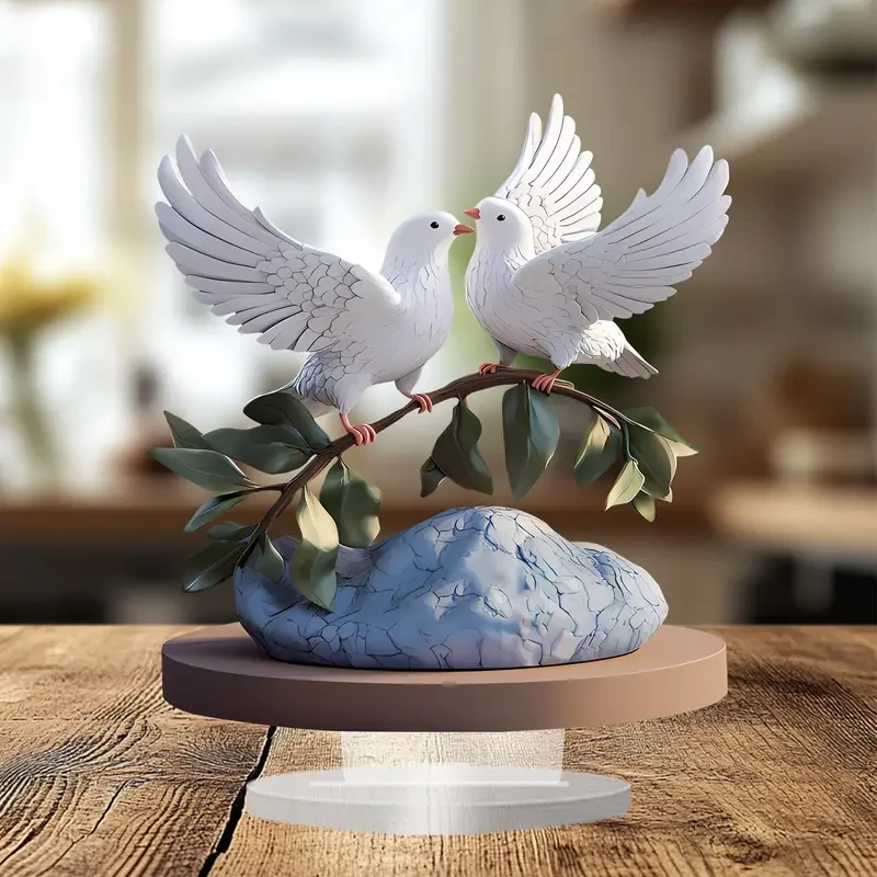 Boho-Chic Peace Dove Figurine - Perfect for Home, Office