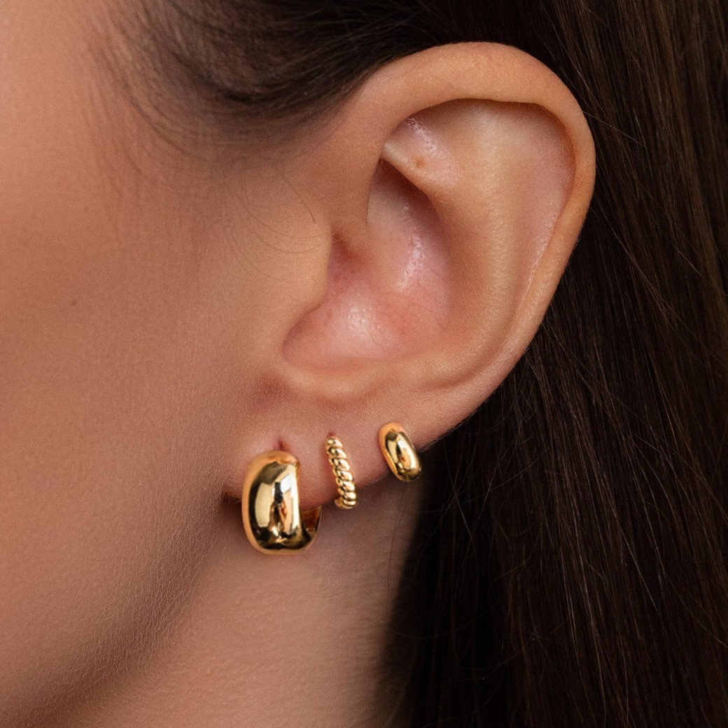 Personality Small Annulet Exquisite Multi Piercing Earrings Suit