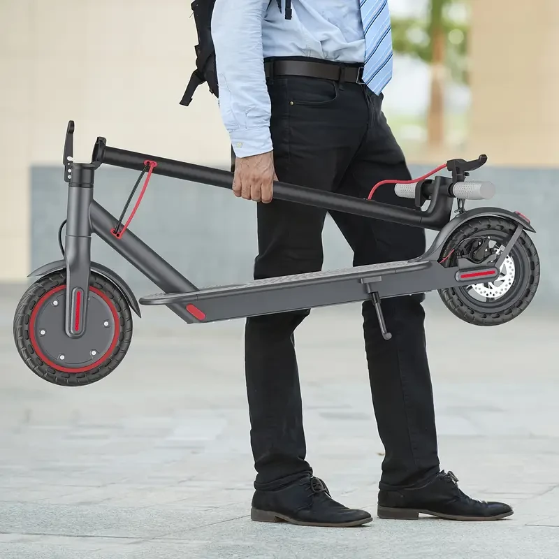 LADPED LP80 350W 36-42V Battery Folding Electric Scooter With 8.5" Anti-skid Solid Tyres, Electric Scooter With 19 Miles Long Range, 15.5MPH High Speed &3 Speed Modes Foldable Commuting Electric Scooter For Adults